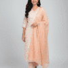 Peach Cotton Kurti Set