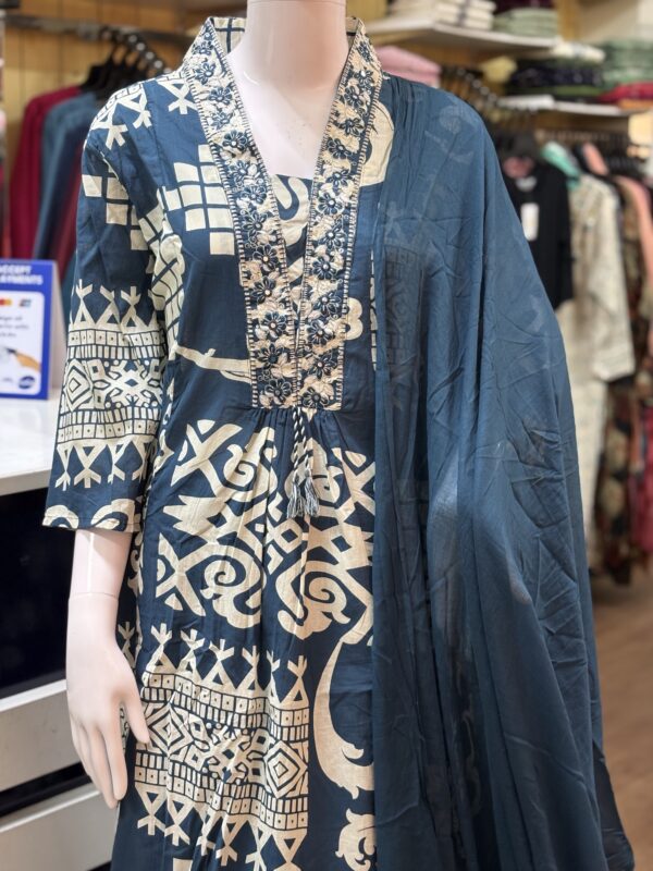 Block Print Designs Plus Size Set Kurti