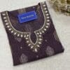 Mauve Embroidered Casual Wear Kurtis