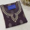 Mauve Embroidered Casual Wear Kurtis