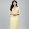 Lemon Yellow colored Cotton Casual Wear