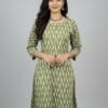 Cotton Green And White Daily Wear kurti