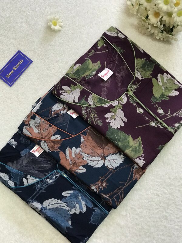 Leaf Print Feeding Friendly Night Wear