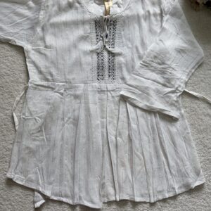 White Plain Short Kurti