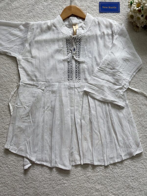 White Plain Short Kurti