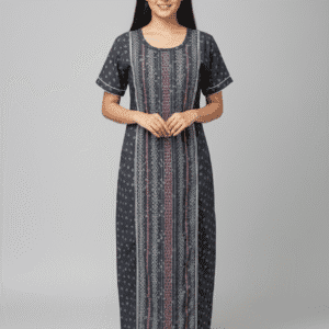 Full Embroidered Comfy Night Wear