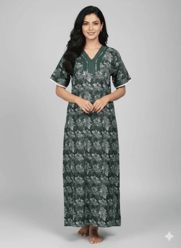 Green And Brown Night Wear
