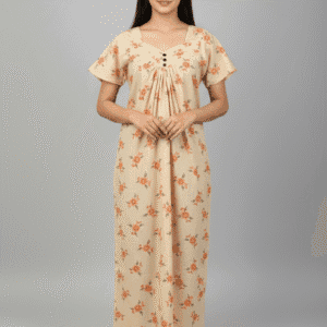 Flower Print Cotton Night Wear