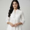White Plain Short Kurti