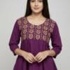 Embroidered Plain Short Kurti