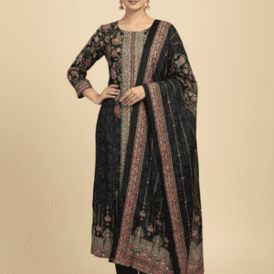 Stunning Crepes Silk Pakistani Black Set