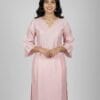 V Neck Pink Casual Kurti
