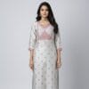Embroidered Grey Casual Wear