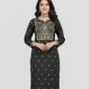 Bottle Green Embroidered Casual Wear kurti