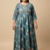 Grey Colored cotton Anarkali