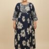 Elegant Plus size floral Anarkali