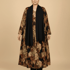 Elegant Georgette Flower Print Plus Size Kurti