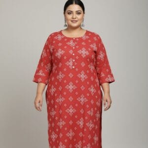 Beautiful Printed Plus size kurti