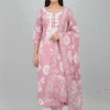 Lavender Blossom Cotton Set Kurti
