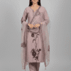 Lavender Luxe – Stone Embroidered Silk Blend Set