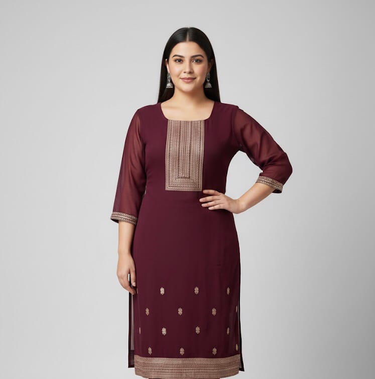 Charm Elegant Embroidered Casual Wear