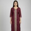Imperial Purple – Gold Embroidered Kurti