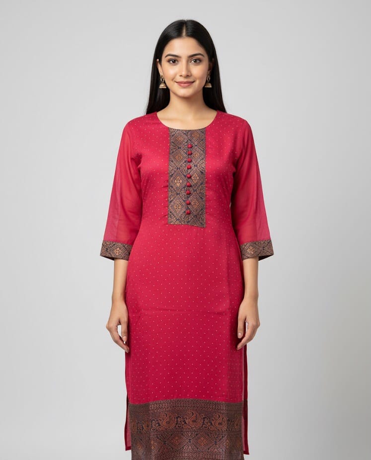 Pink Traditional Elegant kurti