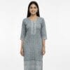 Charm Embroidered Grey Casual kurti