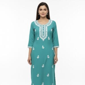 Embroidered Cotton Daily Wear Kurti