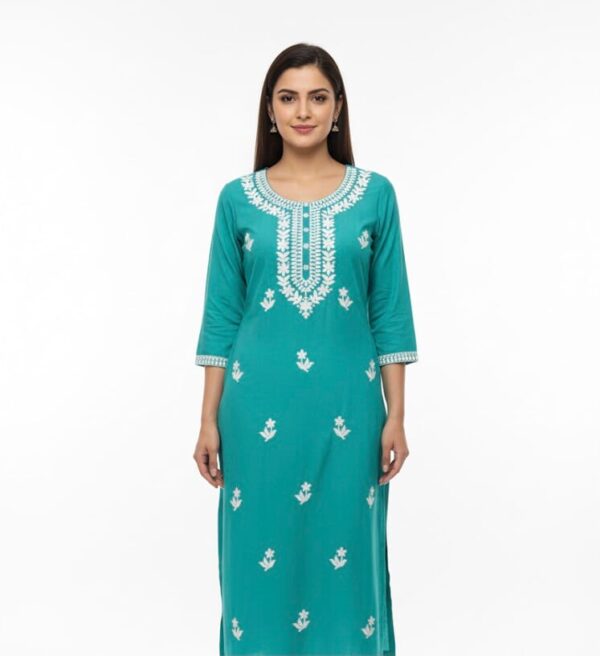 Embroidered Cotton Daily Wear Kurti