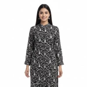 Black And White Shirt Top