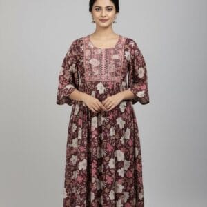 Floral Anarkali Kurti