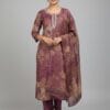 Dusty Rose Colored Tissue Set Kurti