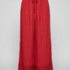 Red Embroidered Plazzo Pants