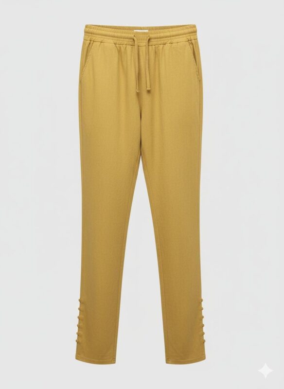 Skin Color Stretchable Pencil Cut Pants
