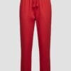 Red Stretchable Pencil Cut Pants