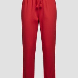 Red Stretchable Pencil Cut Pants