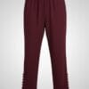Maroon Stretchable Pencil Cut Pant