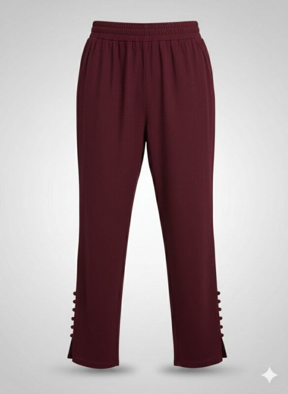 Maroon Stretchable Pencil Cut Pant