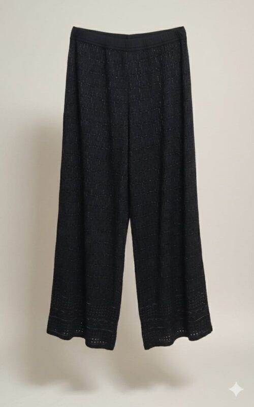 Black Embroidered Plazzo Pants