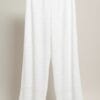 White Embroidered Plazzo Pants