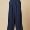Plain Navy Blue Plazzo Pants
