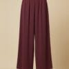 Plain Maroon Plazzo Pants