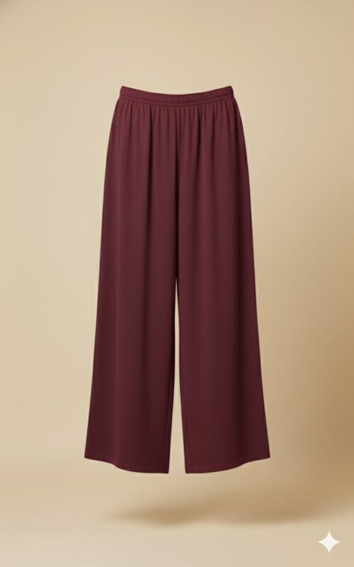 Plain Maroon Plazzo Pants