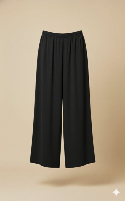Plain Black Color Plazzo Pants