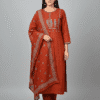Orange Colored Kalamkari Set Kurti