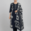 Batik Print Navy Blue Set Kurti