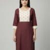 Maroon plain casual wear kurti