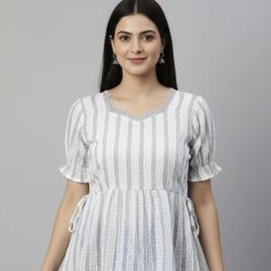 Stylish White Short Kurti