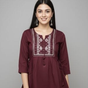 Plain Elegance Short Kurtis
